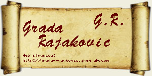 Grada Rajaković vizit kartica
